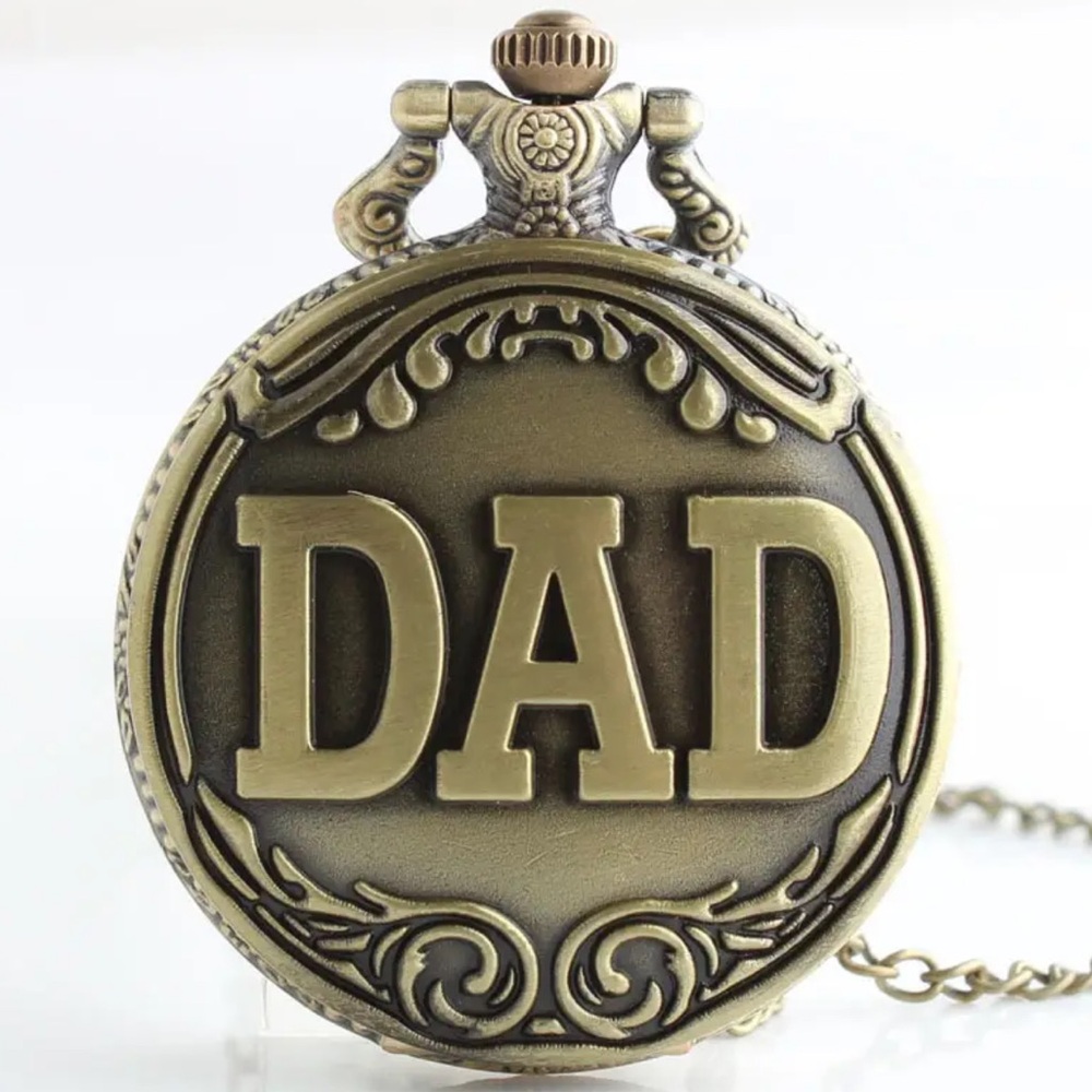 Antique Looking Bronze Pocket Watch for Dad - Picture 4 of 8